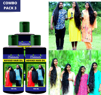 Phillauri Adivasi Jadibuti Natural Hair oil Pack 3 Hair Oil