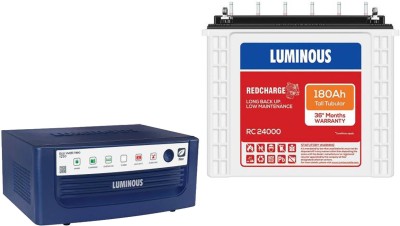 LUMINOUS Red Charge RC 24000 + Eco Watt Neo 1250 Tubular Inverter Battery(180Ah)