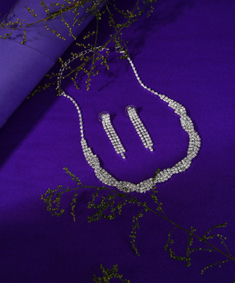 SOHI Alloy Silver, White Jewellery Set(Pack of 1)