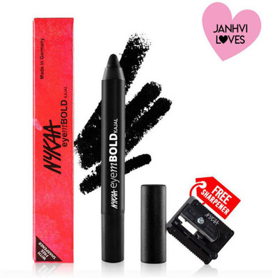 NYKAA Eyem Bold Kajal With Free Sharpener (Deep Black 001)(Black, 2.8 g)