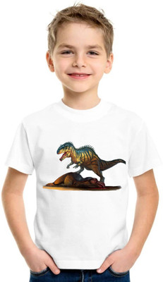 Shubham designer gallery Baby Boys Printed Cotton Blend Regular T Shirt(White, Pack of 1)