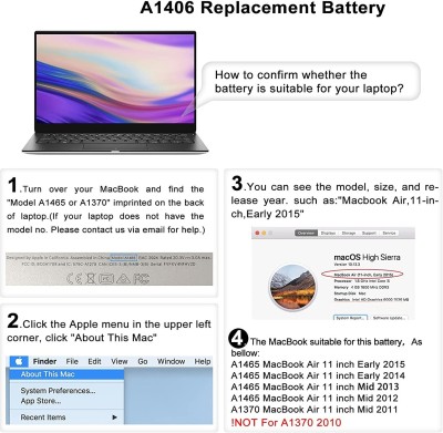 TechSonic A1406 6 Cell Laptop Battery