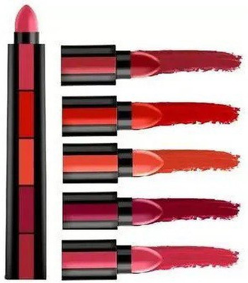 YAWI new five multi color matte water proof lipstick(multi color, 6 g)