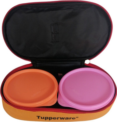 TUPPERWARE Buddy Lunch Box Set Each 300+300ml+1Bag (Pack of 3) 2 Containers Lunch Box(600 ml, Thermoware)