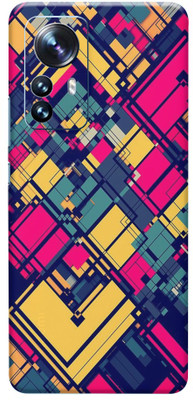 BUGGU Pattern Lines MI 12 Pro 5g Mobile Back Skin Guard, Pattern Lines, MI 12 Pro 5g Mobile Skin(Pattern Lines Skin With High Matte Finish.)