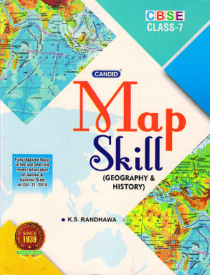 Evergreen CBSE Candid Map Skills (Geography And History) 7(Paperback, K. S. RANDHAWA)