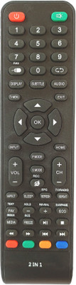 LipiWorld 2In1 LED Tv Universal Remote Compatible for  Mr Light / Impex Tv Remote Controller(Black)