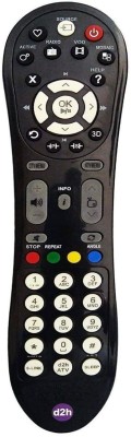 S R WEBSHOP  Compatible Remote for Inbuilt Set-TOP Box LED/LCD TV Videocon D2H Remote Controller(Black)