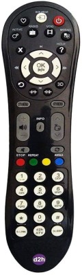 J.K. WEBSHOP  Compatible Remote for Inbuilt Set-TOP Box LED/LCD TV 3D Supported Videocon D2H Remote Controller(Black)