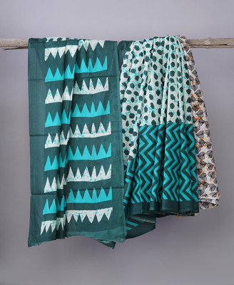 SHIVANYA HANDICRAFTS Printed Daily Wear Pure Cotton Saree(Multicolor)