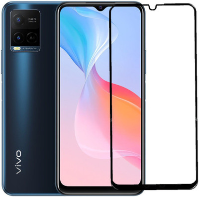 MOBIGENIX Edge To Edge Tempered Glass for vivo Y21E(Pack of 1)