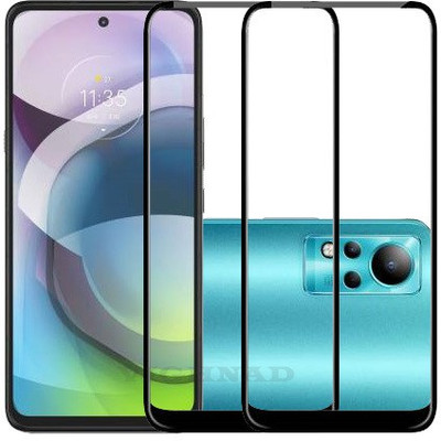 VIGHNAD Edge To Edge Tempered Glass for Infinix Hot 12 Play(Pack of 2)