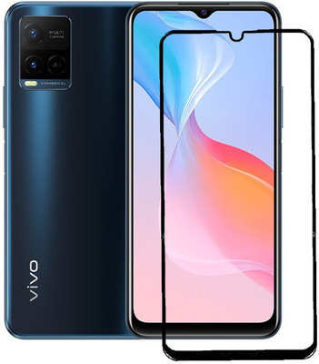 MOBIGENIX Edge To Edge Tempered Glass for vivo Y21G(Pack of 1)