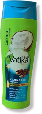 VATIKA naturals volume and thickness shampoo with coconut and coastor(400 ml)