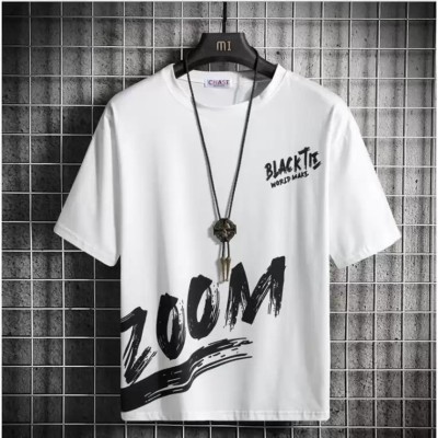 fashion globe Printed Men Round Neck White T-Shirt