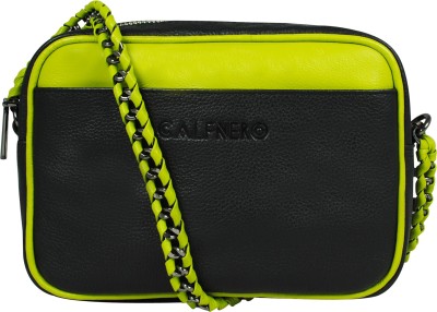 Calfnero Black Sling Bag 727485-Black-Green