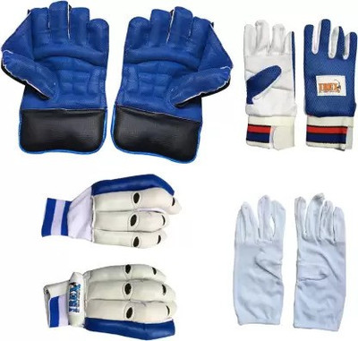 My Sports IBEX Regular Orange Wicket Keeping Gloves And MatchBatting GlovesCombo(Blue) Wicket Keeping Gloves(Blue)
