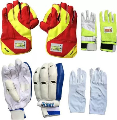 My Sports IBEX Basic Practice Wicket Keeping Gloves& Basic Batting GlovesCombo Multicolor Wicket Keeping Gloves(Multicolor)