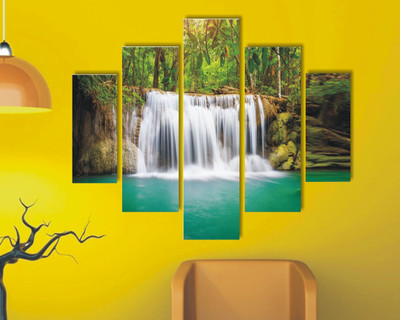 Varadvinayak 59 cm flowing waterfal Slide Sticker. Self Adhesive Sticker(Pack of 1)