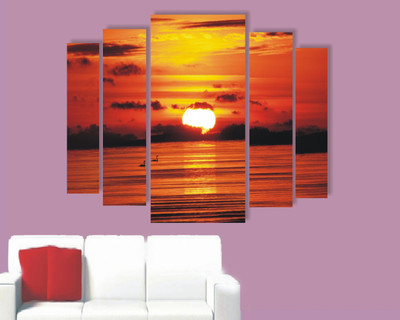 Varadvinayak 59 cm Sun set slide sticker..... Self Adhesive Sticker(Pack of 1)