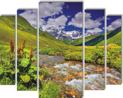 Varadvinayak 90 cm Sky view from the middle of the mountains slide stickers Self Adhesive Sticker(Pack of 1)