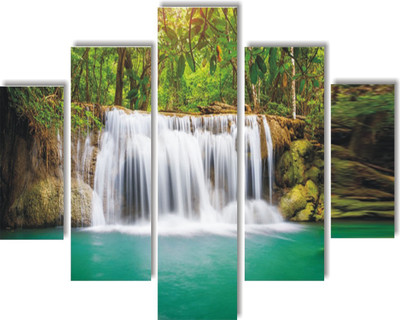 Varadvinayak 90 cm flowing waterfal Self Adhesive Sticker(Pack of 1)