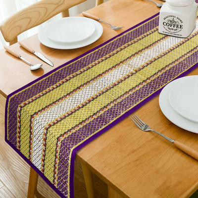 SUBHRA TEXTILE Purple 183 cm Reversible Table Runner(Cotton)
