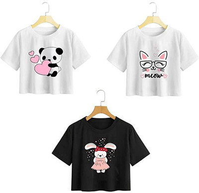 92% OFF on PRSP Casual Printed Women White, Black Top 92% OFF on PRSP Casual Printed Women White, Black Top