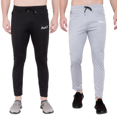 mank D Printed Men Black Track Pants
