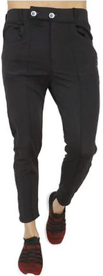 Kshivi Solid Men Black Track Pants