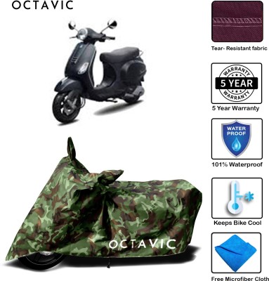 octavic Waterproof Two Wheeler Cover for Piaggio(Vespa LX, Green)