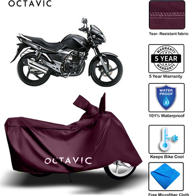 octavic Waterproof Two Wheeler Cover for Suzuki(GS 150R, Maroon)