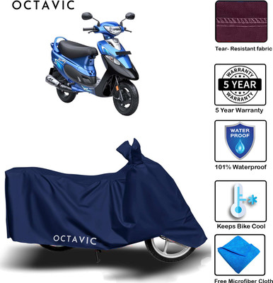 AUTOCAD Waterproof Two Wheeler Cover for TVS(Scooty Pep Plus, Blue)