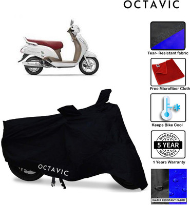 AUTOCAD Waterproof Two Wheeler Cover for Suzuki(Access, Black)
