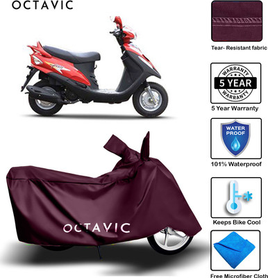 octavic Waterproof Two Wheeler Cover for Mahindra(Flyte, Maroon)