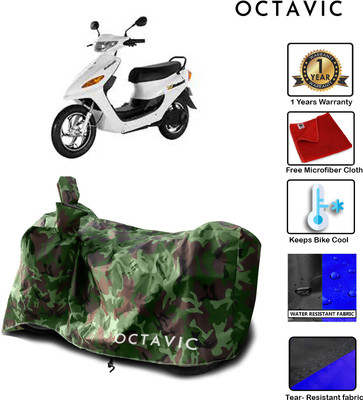octavic Waterproof Two Wheeler Cover for Indus(Yo Electron, Green)