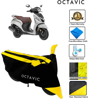 octavic Waterproof Two Wheeler Cover for Yamaha(Fascino, Yellow)