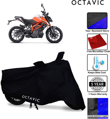AUTOCAD Waterproof Two Wheeler Cover for KTM(125 Duke, Black)