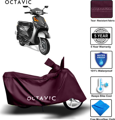 octavic Waterproof Two Wheeler Cover for Indus(Yo EXL, Maroon)