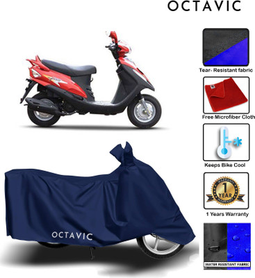 octavic Waterproof Two Wheeler Cover for Mahindra(Flyte, Blue)