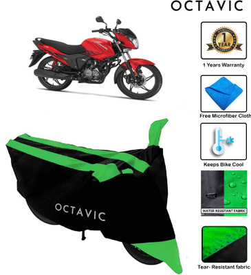 octavic Waterproof Two Wheeler Cover for Hero(Glamour, Green)