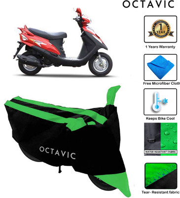 octavic Waterproof Two Wheeler Cover for Mahindra(Flyte, Green)