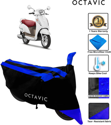 octavic Waterproof Two Wheeler Cover for Suzuki(Access, Blue)