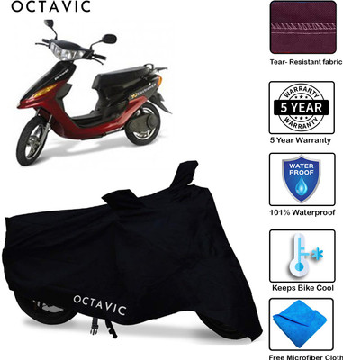 AUTOCAD Waterproof Two Wheeler Cover for Indus(Yo Style, Black)