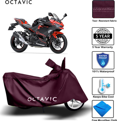 AUTOCAD Waterproof Two Wheeler Cover for Kawasaki(Ninja 250, Maroon)