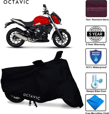 octavic Waterproof Two Wheeler Cover for Mahindra(Mojo, Black)