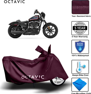 octavic Waterproof Two Wheeler Cover for Harley Davidson(XL 1200, Maroon)