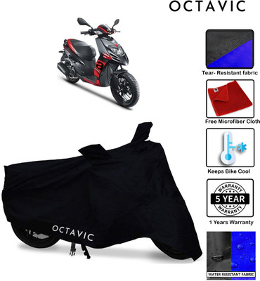 AUTOCAD Waterproof Two Wheeler Cover for Aprilia(SR 150, Black)