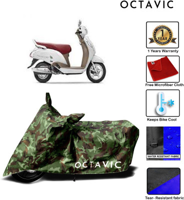 octavic Waterproof Two Wheeler Cover for Suzuki(Access, Green)