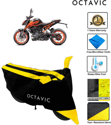 octavic Waterproof Two Wheeler Cover for KTM(200 Duke, Yellow)